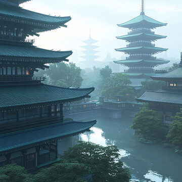朦朧的樓閣
