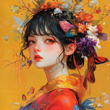 國(guó)潮國(guó)風(fēng)美人