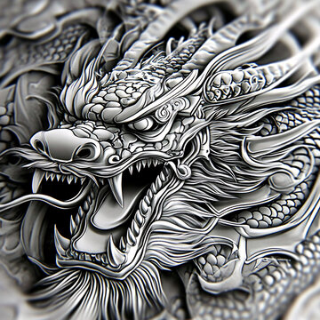 高清浮雕龍