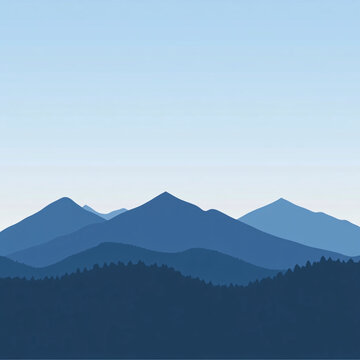 藍(lán)調(diào)遠(yuǎn)山背景