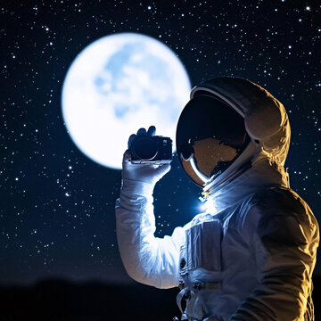 航空航天宇航員月球