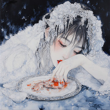 夢幻唯美藍色系少女