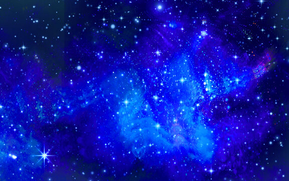 藍(lán)紫色夢(mèng)幻星空頂星空軟膜燈箱