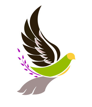 插畫(huà)原創(chuàng)鴿子CDR矢量元素
