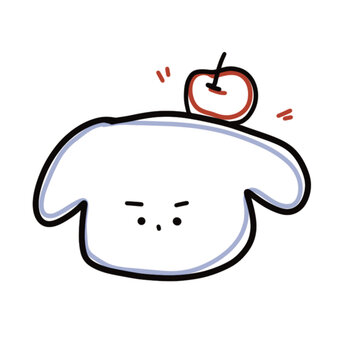 蘋(píng)果小狗卡通