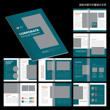 藍(lán)色企業(yè)畫冊(cè)ID設(shè)計(jì)模板