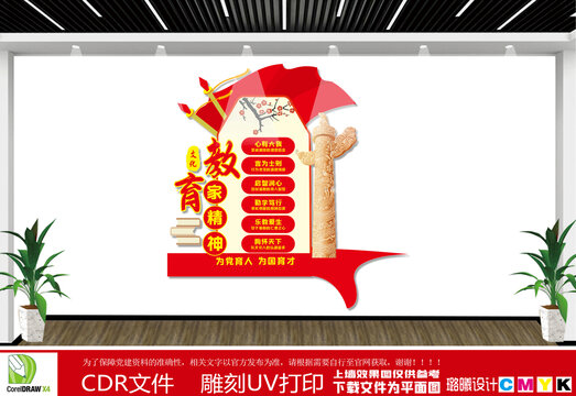 豎版教育家精神文化墻