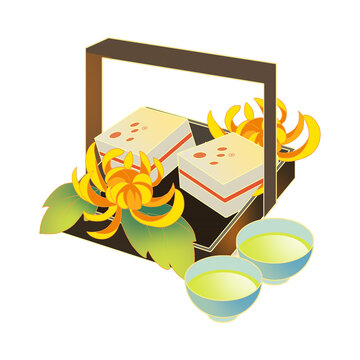 國潮風(fēng)重陽節(jié)插畫元素