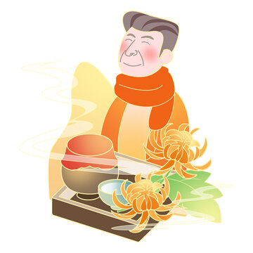 國潮風(fēng)重陽節(jié)插畫元素