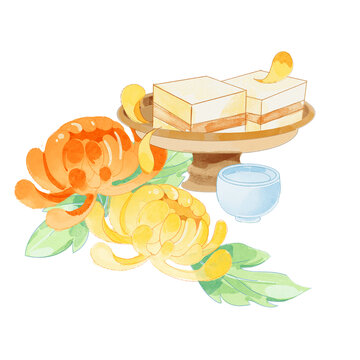 水彩風(fēng)重陽節(jié)裝飾