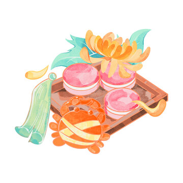 水彩風(fēng)重陽節(jié)裝飾