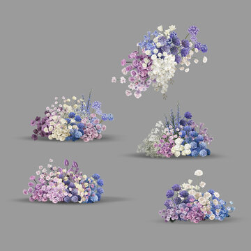 藍(lán)紫色婚禮婚禮花藝素材婚禮效果圖