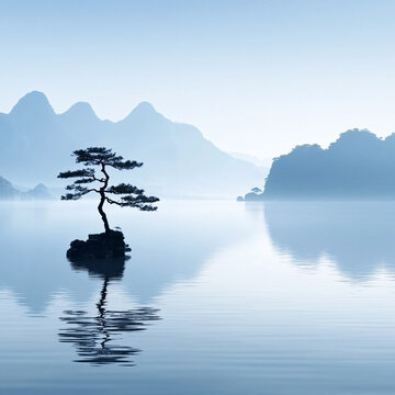 禪意山水遠(yuǎn)近山水