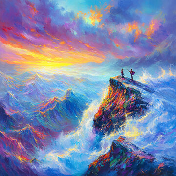 油畫海