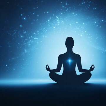 瑜伽粒子星空海報