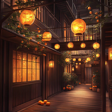 竹籠燈飾