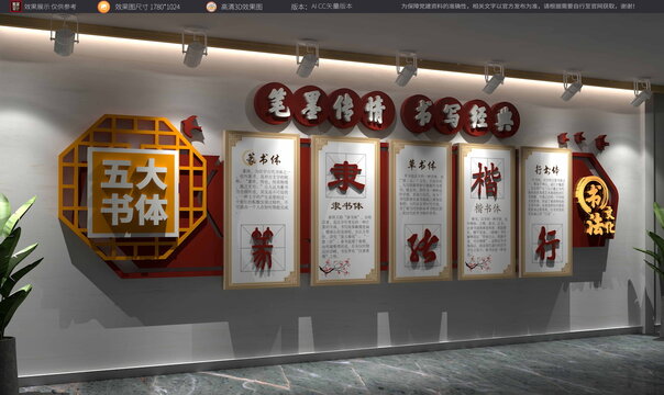 五大書體簡(jiǎn)介文化墻書法文化墻