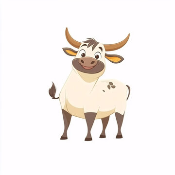 卡通可愛(ài)小黃牛