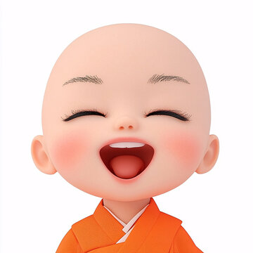 卡通可愛小和尚頭像