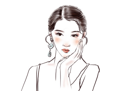 害羞的美女