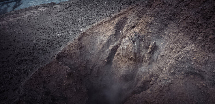 甘肅洪水河峽谷野鹿