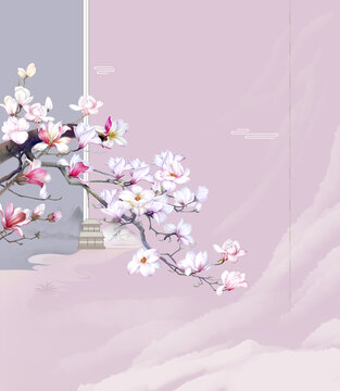 玉蘭花圖案設(shè)計