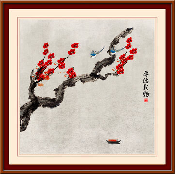 紅梅報(bào)喜圖