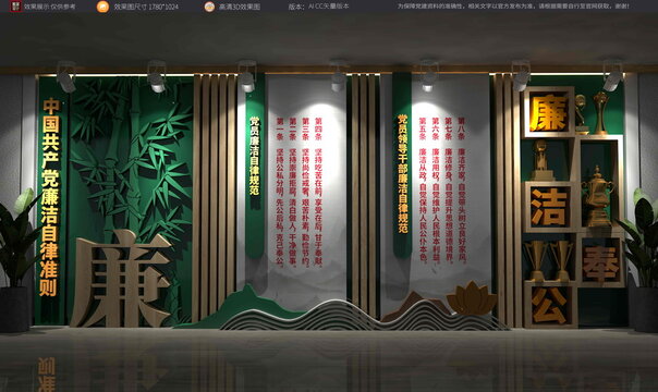 廉潔自律準則文化墻