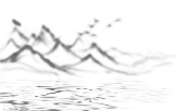 激光鏤空山水圖