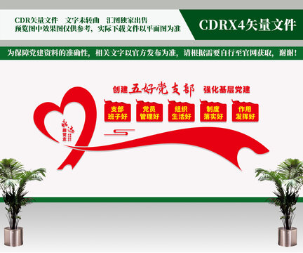 五好黨支部文化墻