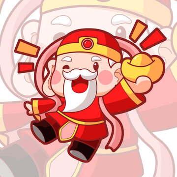 卡通Q版可愛(ài)財(cái)神