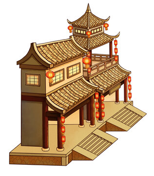 古建筑房子樓閣樓房