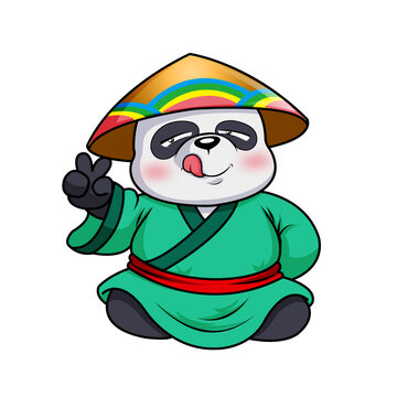 饞嘴熊貓卡通