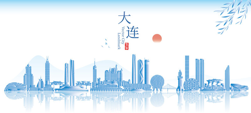 大連城市地標現代建筑