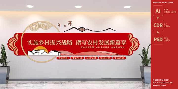 實(shí)施鄉(xiāng)村振興戰(zhàn)略文化墻