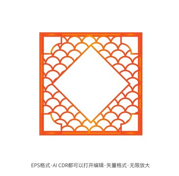 實(shí)木花格矢量方格窗戶