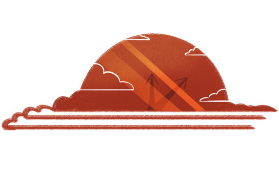 落日時(shí)鐘