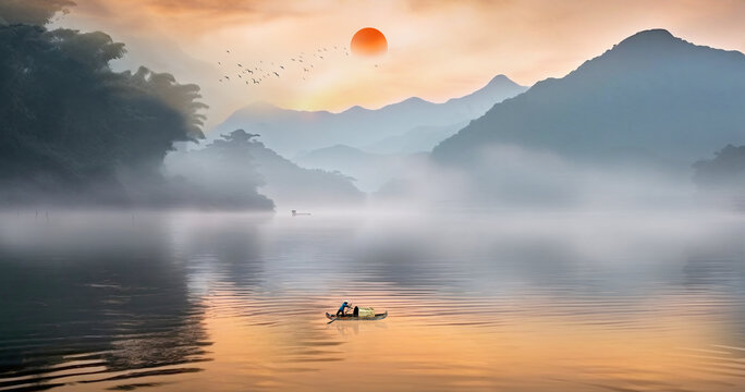 水墨山水畫