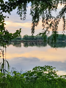 黃昏湖景