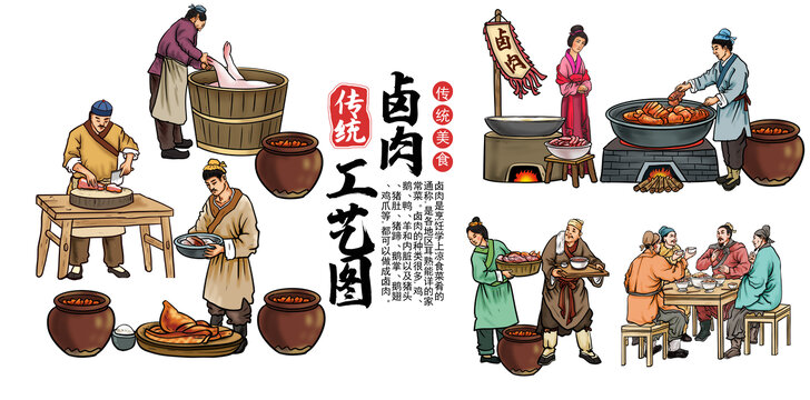鹵肉插畫