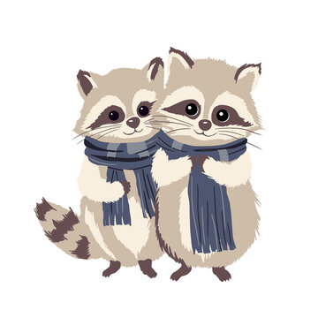 小浣熊插畫卡通