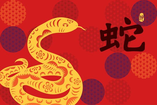 傳統(tǒng)中國蛇插畫