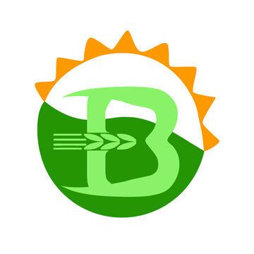 農(nóng)產(chǎn)品綠色標(biāo)志B字母logo