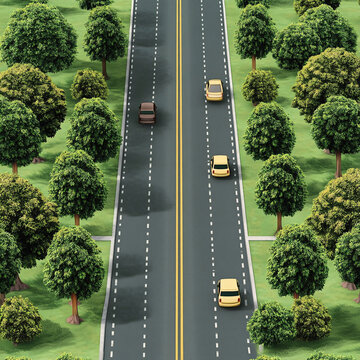 雙向車道路景觀