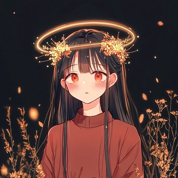 少女祈禱