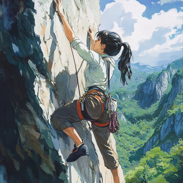 登山女孩