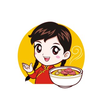 卡通可愛女孩端面頭像矢量圖