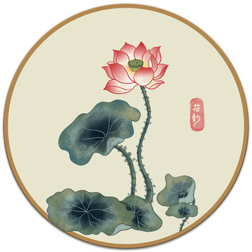 荷花裝飾畫