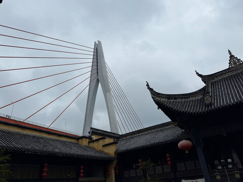重慶湖廣會館與長江大橋