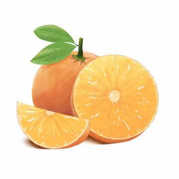 果凍橙水果插畫(huà)原創(chuàng)
